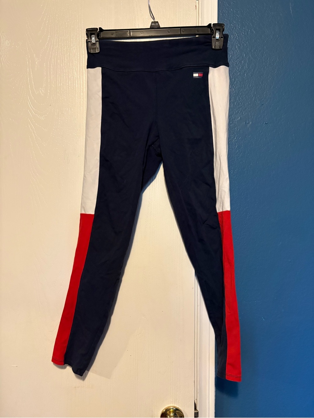 Tommy Hilfiger Women’s ' Navy Colorblock Leggings - Red & White Trim